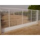 Puerta corredera 8mX1,5m/Alto. Fabricada con bastidor de tubo 60x40mm. Pilares 80x80mm, Incluye todo lo necesario.