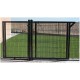 Puerta corredera 6mX1,5m/Alto. Fabricada con bastidor de tubo 60x40mm. Pilares 80x80mm, Incluye todo lo necesario.