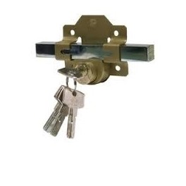 Cerradura llaves, tipo Fac. instalada en puerta Vehicular - Vallas  metálicas, cercados, vallados, malla electrosoldada, mallas metálicas,  puertas de jardín, precios y calidad.
