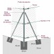 Cercado completo "Malla Romboidal" (1,5m/Alto) por metros. Postes cada 3 m, refuerzos cada 25m, alambre y acc. necesarios.