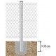 Pilar para Valla Romboidal 2m Altura, 2.40m Longitud